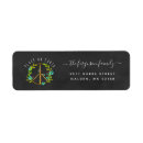 Search for peace on earth return address labels Modern