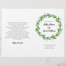 Search for church wedding programs Green
