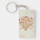 Search for give thanks key rings Watercolor