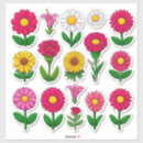 Search for cartoon flower stickers Colourful flowers