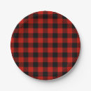 Search for buffalo plaid paper plates Red black