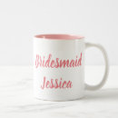 Search for pink bridesmaid mugs Typography
