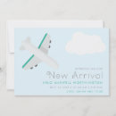 Search for airplane birth announcement cards Modern