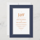Search for navy blue orange wedding invitations Trendy
