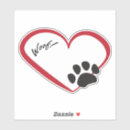 Search for paw print heart stickers Dog mum