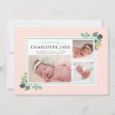 Search for flower birth announcement cards Modern