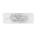 Search for gold feather return address labels Quill