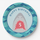 Search for shark paper plates Boy birthday