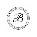 Search for monogram address rubber stamps Round