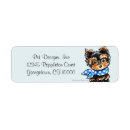 Search for yorkie return address labels Yorkshire terrier