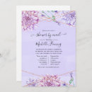 Search for lavender and gold baby shower invitations Floral