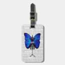 Search for butterfly luggage tags Blue
