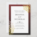 Search for mandala wedding invitations Dark red