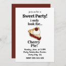 Search for pie party invitations Cute