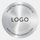Search for silver metallic look stickers Business