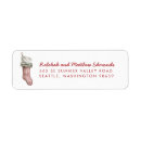 Search for red white stripes return address labels Traditional