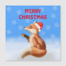 Search for red fox christmas cards Watercolor