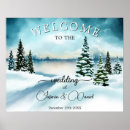 Search for winter welcome wedding signs Pine trees