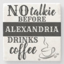 Search for coffee coasters No talkie before coffee