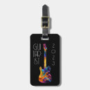 Search for guitar luggage tags Colourful