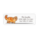Search for orange cat return address labels Cats
