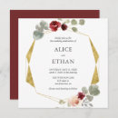 Search for burgundy flowers geometric wedding invitations Elegant