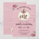 Search for pumpkin girl 1st birthday invitations Rustic