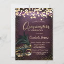 Search for burgundy masquerade party invitations Gold