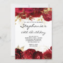 Search for gold border birthday invitations Red
