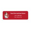 Search for snowman return address labels Stylish