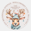 Search for character return address labels Reindeer