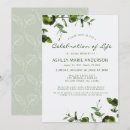 Search for elegant memorial invitations Eucalyptus greenery