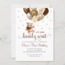 Search for teddy bear birthday invitations Watercolor