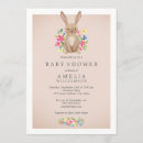 Search for pink woodland baby shower invitations Rabbit