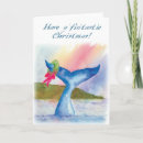 Search for whales christmas cards Watercolor