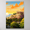 Search for athens vintage travel posters Illustration