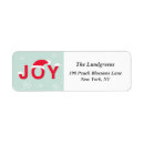 Search for santa hat return address labels Snowflakes