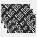 Search for funny 50th birthday wrapping paper 50 years old