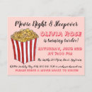 Search for movie night sleepover invitations Popcorn