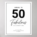 Search for 50th birthday welcome sign posters 50 and fabulous