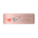 Search for love birds return address labels Pink