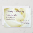 Search for white rose funeral invitations Simple