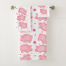 Search for cute pig bath towels Pink