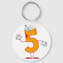 Search for number 5 key rings Five