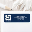 Search for business logo return address labels Navy blue