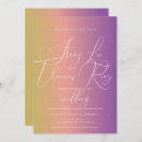 Search for purple ombre wedding invitations Elegant