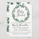 Search for eucalyptus wreath baby shower invitations Leaves