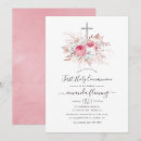 Search for rose gold first communion invitations Pink