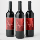 Search for red wine labels Monogrammed