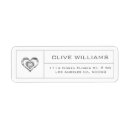 Search for white diamonds return address labels Elegant